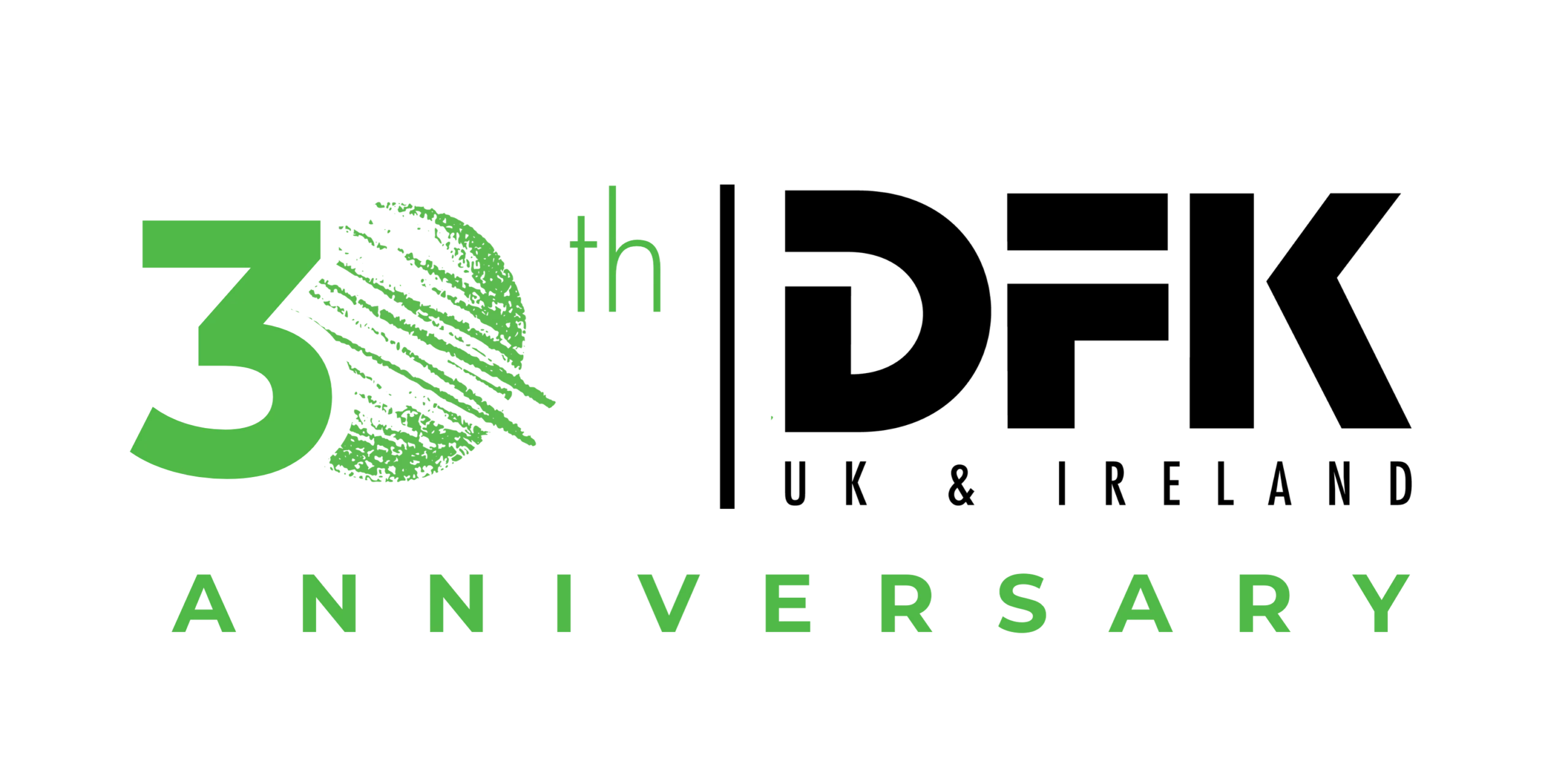 DFK International logo with a 30 year anniversary strapline